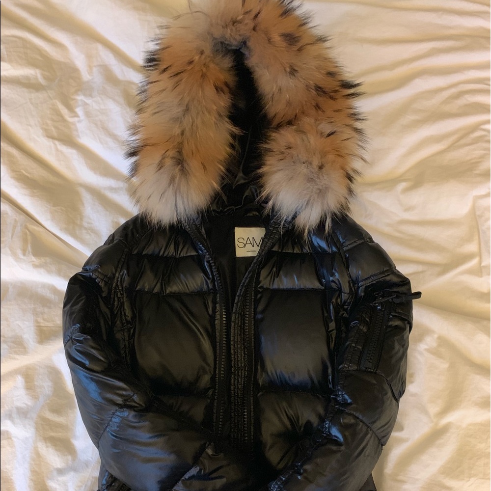 COPY - Black kids Sam vest with fur